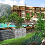The Lai Thai, Ao Nang, Krabi: pool and gardens as seen from Building B