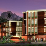 The Lai Thai, Ao Nang, Krabi: view of the main entrance by night